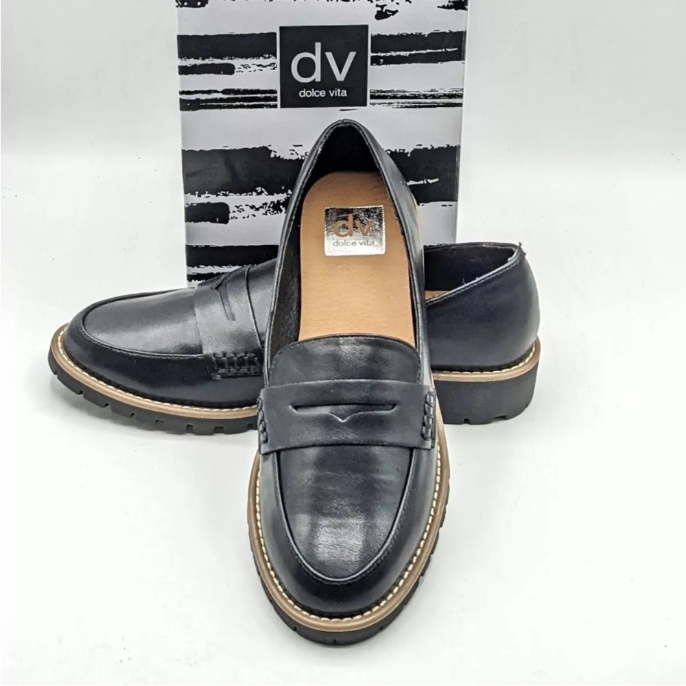 Dolce Vita Dark Leather Loafers